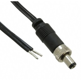 1 pcs : CL91106F0A00(R) - Cable Assembly 2.1mm ID, 5.5mm OD Plug, Thread Lock, to Wire Leads Flat 6.0' (1.83m)