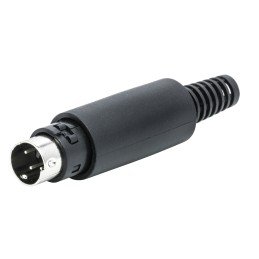 5 pcs - ASSMANN WSW, AD-DIO 3 Pole Miniature Din Plug, 1A, 12 V dc, Male, Cable Mount