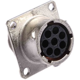 1 pcs - Souriau, UTO 8 Way Wall Mount MIL Spec Circular Connector Receptacle, Socket Contacts,Shell Size 12, Bayonet Coupling