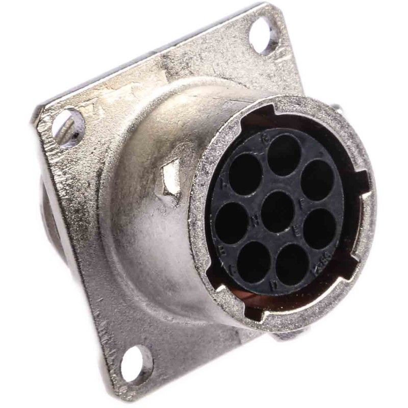 1 pcs - Souriau, UTO 8 Way Wall Mount MIL Spec Circular Connector Receptacle, Socket Contacts,Shell Size 12, Bayonet Coupling