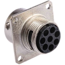 1 pcs - Souriau, UTO 8 Way Wall Mount MIL Spec Circular Connector Receptacle, Socket Contacts,Shell Size 12, Bayonet Coupling