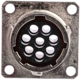 1 pcs - Souriau, UTO 8 Way Wall Mount MIL Spec Circular Connector Receptacle, Socket Contacts,Shell Size 12, Bayonet Coupling