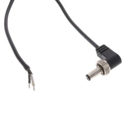1 pcs : CR20LW11852M0TT(R) - Cable Assembly 2.0mm ID, 5.5mm OD Plug, Right Angle, Thread Lock, to Wire Leads Round 6.6' (2.00m)