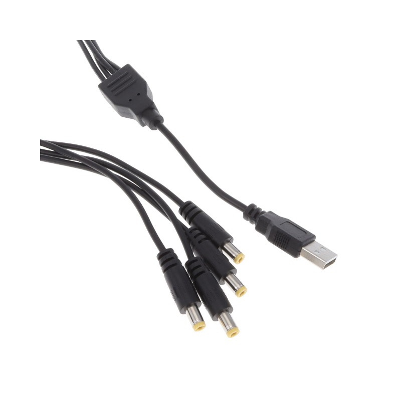 1 pcs : USBA11850M54XCCP(R) - Cable Assembly Barrel Plug - 2.1mm ID, 5.5mm OD (4) to USB A Plug 1.64' (500.0mm)