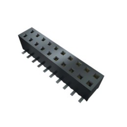2 pcs - Samtec MMS Series Straight Through Hole Mount PCB Socket, 9-Contact, 1-Row, 2mm Pitch, Solder Termination