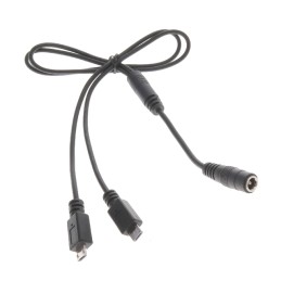 1 pcs : CMB11850M5MICB2(R) - Cable Assembly Barrel Jack - 2.1mm ID, 5.5mm OD to USB Micro B Male Plug (2) 1.64' (500.0mm)