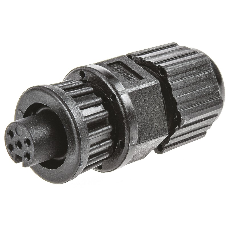 1 pcs - Amphenol Industrial Circular Connector, 5 Contacts, Panel Mount, Miniature Connector, Socket, Female, IP67, Ceres Series