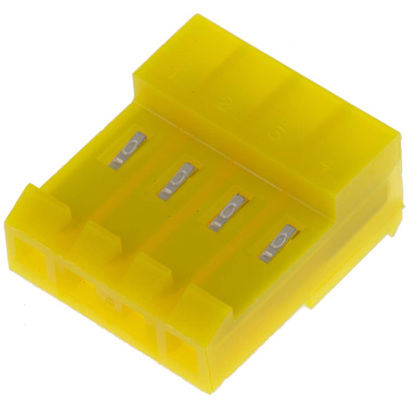 50 pcs - TE Connectivity MTA-156 Series 3.96mm Pitch Right Angle Cable Mount IDC Connector, Socket, 4 Way, 1 Row