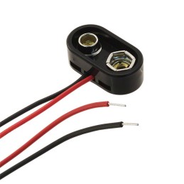 1 pcs : 81-4 - Battery Connector, Snap 9V 1 Cell Wire Leads - 4' (101.6mm)