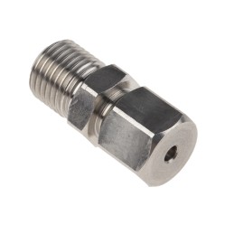 1 pcs - RS PRO In-Line Thermocouple Compression Fitting for Use with Thermocouple, 1/4 BSP, 3.175mm Probe