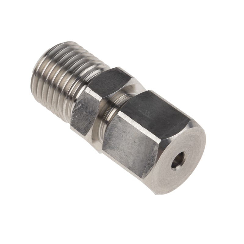 1 pcs - RS PRO In-Line Thermocouple Compression Fitting for Use with Thermocouple, 1/4 BSP, 3.175mm Probe