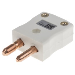 1 pcs - RS PRO In-Line Thermocouple Connector for Use with Type CU Thermocouple, Standard Size, IEC Standard