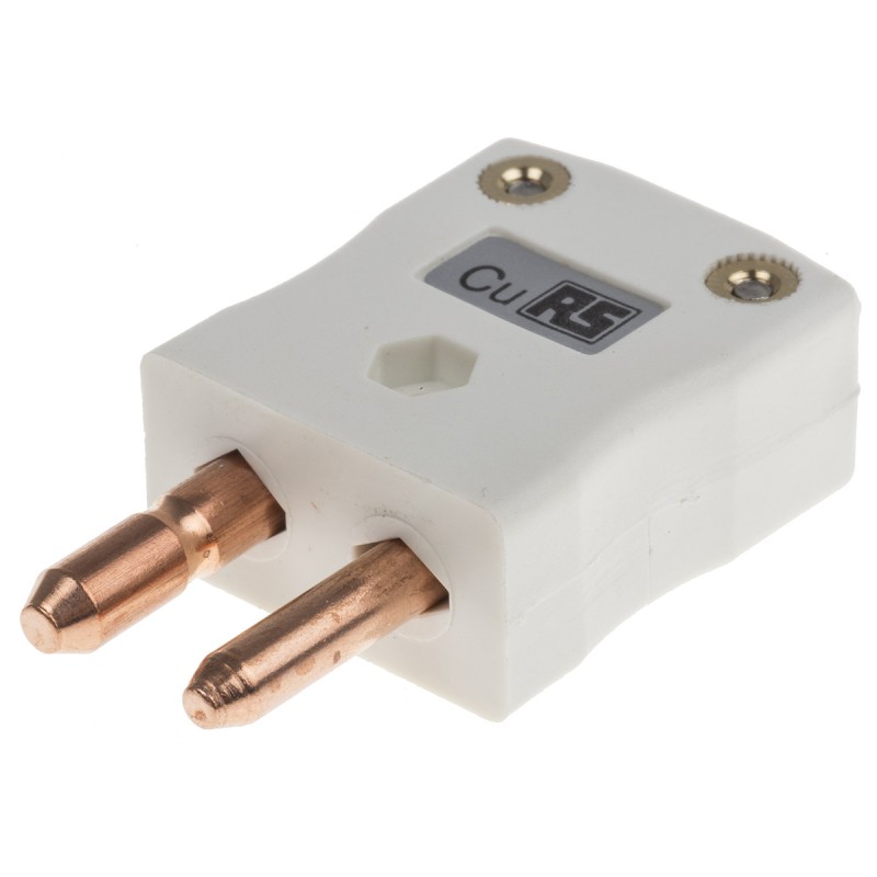 1 pcs - RS PRO In-Line Thermocouple Connector for Use with Type CU Thermocouple, Standard Size, IEC Standard