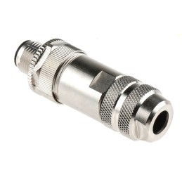 1 pcs - Binder Circular Connector, 4 Contacts, Cable Mount, M12 Connector, Plug, Male, IP67, 713 Series