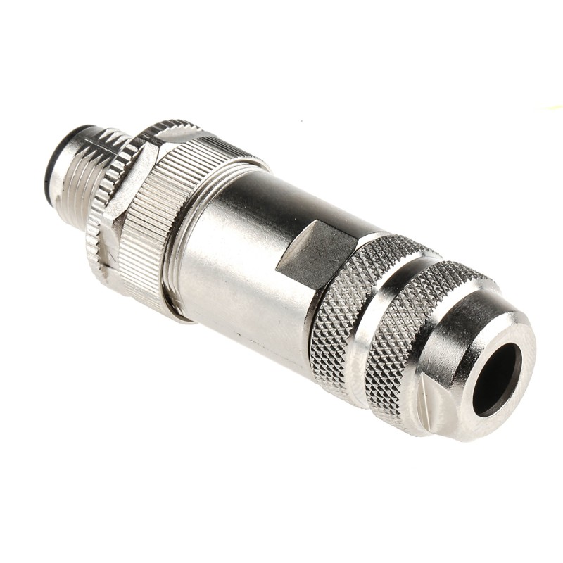 1 pcs - Binder Circular Connector, 4 Contacts, Cable Mount, M12 Connector, Plug, Male, IP67, 713 Series