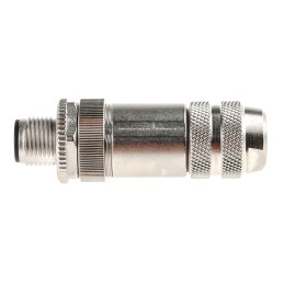 1 pcs - Binder Circular Connector, 4 Contacts, Cable Mount, M12 Connector, Plug, Male, IP67, 713 Series
