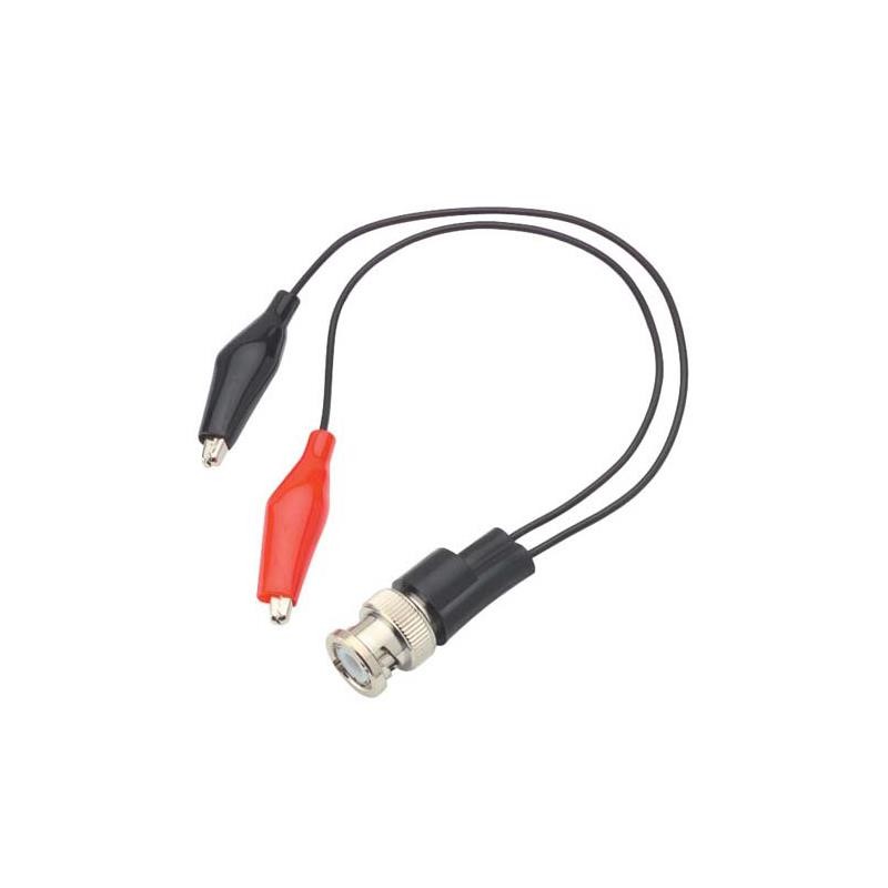 1 pcs : BC50 - Cable Assembly BNC Male to Alligator Clips (2) 0.83' (254.0mm)