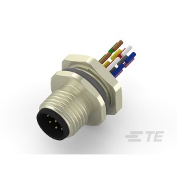1 pcs - TE Connectivity Circular Connector, 8 Contacts, Front Mount, M12 Connector, Plug, Male, IP67