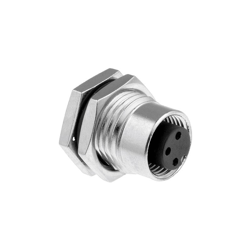 1 pcs - Amphenol Circular Connector, 3 Contacts, Cable Mount, M12 Connector, Plug, Male, IP67, M Series