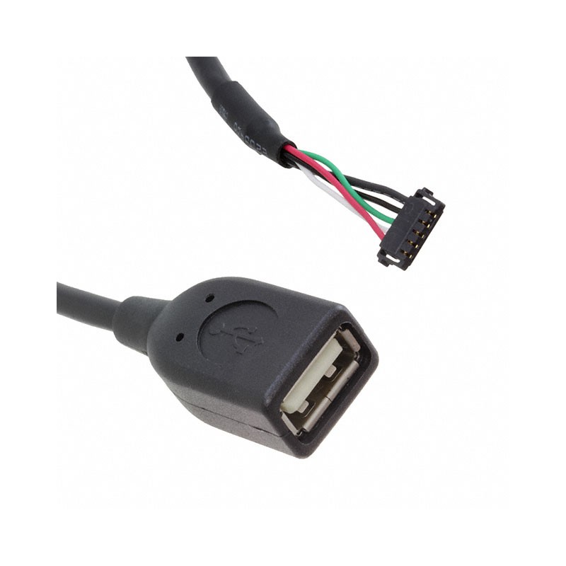 1 pcs : 2061070002 - Cable Assembly USB A Female Receptacle to Rectangular 5 pos Receptacle 0.98' (300.0mm)