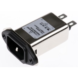 1 pcs - Schaffner 6A, 250 V ac Male Panel Mount IEC Filter FN9222EU-6-06, Faston