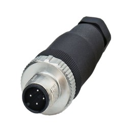 1 pcs - Phoenix Contact Circular Connector, 4 Contacts, Cable Mount, M12 Connector, Plug, Male to Female, IP67, SACC Series