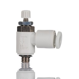 1 pcs - SMC AS Series Threaded Flow Regulator, M5 x 0.8 Male Inlet Port x M5 x 0.8 Male Outlet Port x 4mm Tube Outlet Port