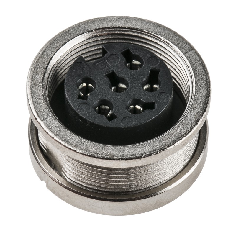 1 pcs - binder Circular Connector, 6 Contacts, Panel Mount, M16 Connector, Socket, Female, IP67, 723 Series