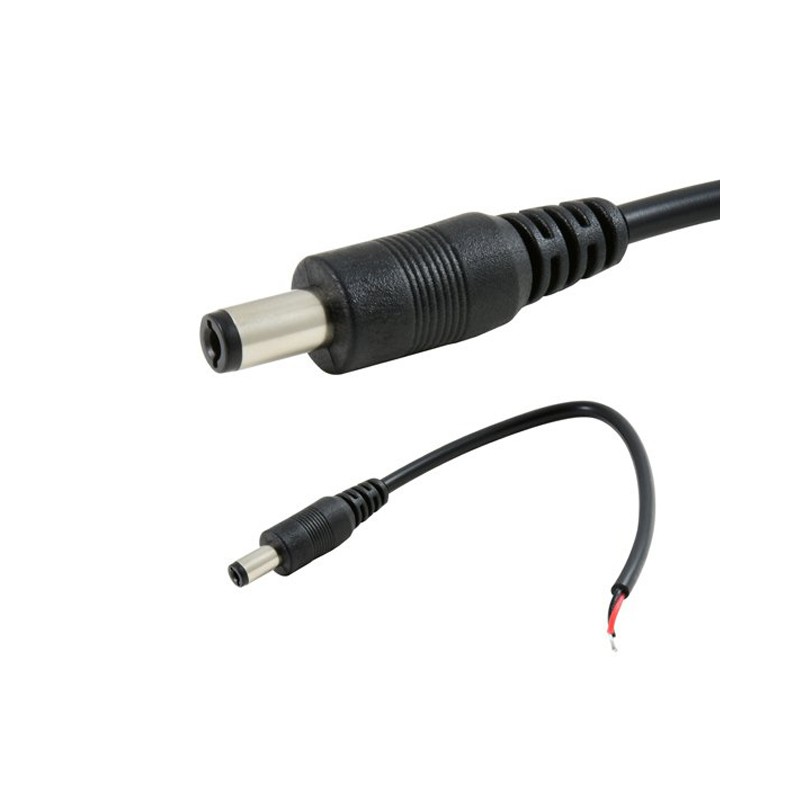 10 pcs : 69-A1P - Cable Assembly 2.1mm ID, 5.5mm OD Plug to Wire Leads Round 0.48' (146.05mm)