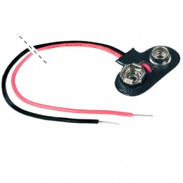 1 pcs : 2242 - Battery Connector, Snap 9V 1 Cell Wire Leads - 6' (152.4mm)