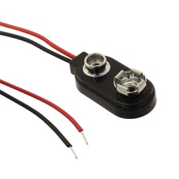 1 pcs : 2240 - Battery Connector, Snap 9V 1 Cell Wire Leads - 8' (203.2mm)