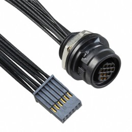 1 pcs : MCR-8-02-L-00.25-S-01 - Cable Assembly Circular 12 pos Female to Rectangular 12 pos Socket 0.82' (250.0mm)