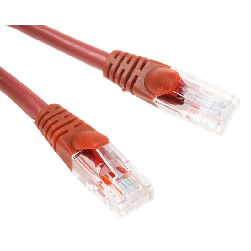 1 pcs - RS PRO Cat5e Male RJ45 to Male RJ45 Ethernet Cable, U/UTP, Red LSZH Sheath, 5m