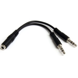 1 pcs : MUYHSFMM - Cable Stereo (3 Conductor, TRS), Stereo (4 Conductor, TRRS) Phone Jack, 3.5mm, 1/8' (2) To Phone Jack, 3.5mm 