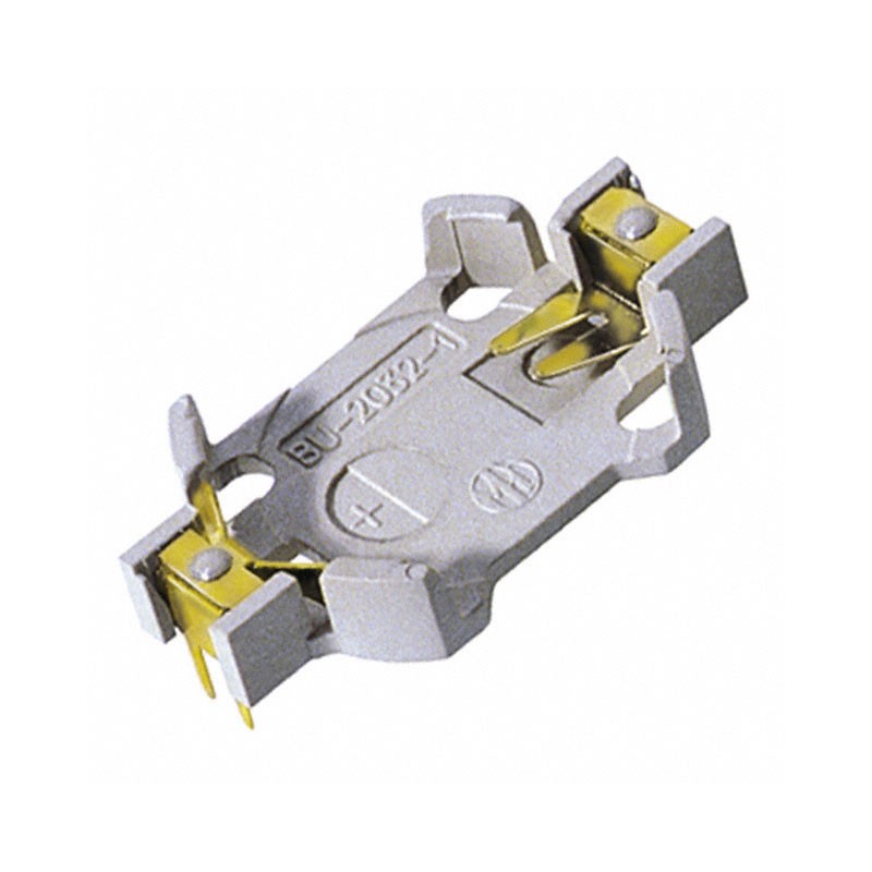 1 pcs : BU2032-1-G - Battery Holder (Open) Coin, 20.0mm 1 Cell PC Pin