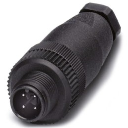1 pcs - Phoenix Contact Circular Connector, 4 Contacts, Cable Mount, M12 Connector, Plug, Male, IP67, SACC Series