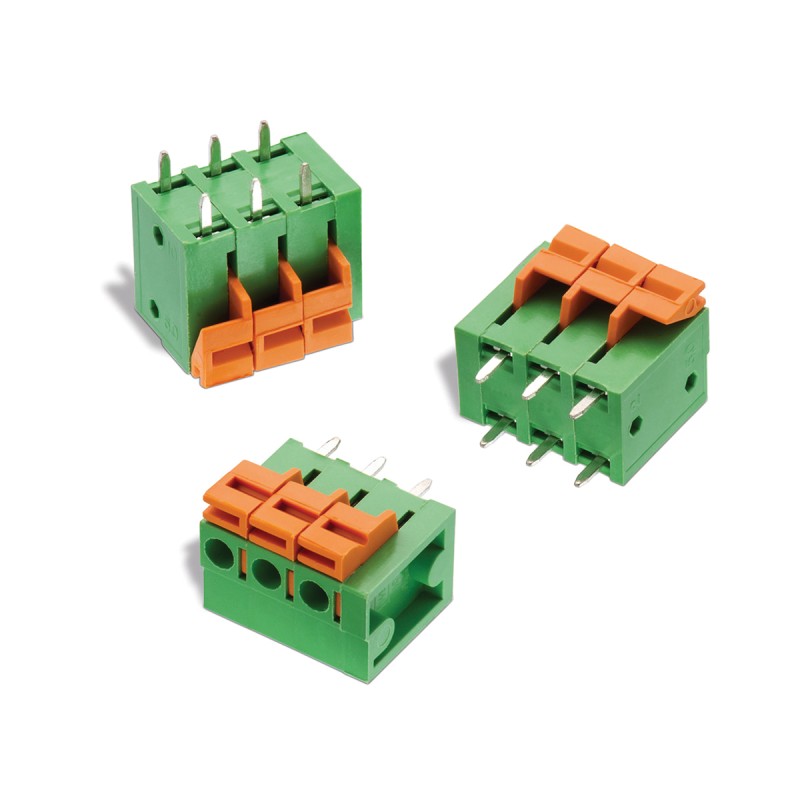 2 pcs - Wurth Elektronik 401B Series PCB Terminal Block, 6-Contact, 5mm Pitch, PCB Mount, 1-Row, Solder Termination