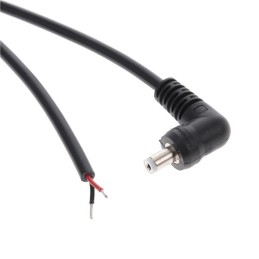 1 pcs : CARAS76007984 - Cable Assembly 2.0mm ID, 5.5mm OD Plug, Right Angle to Wire Leads Round 6.6' (2.00m)