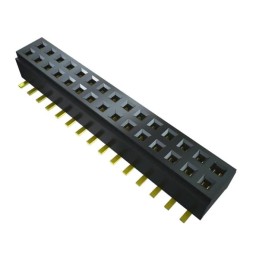 2 pcs - Samtec CLM Series Straight Surface Mount Socket Strip, 20-Contact, 2-Row, 1mm Pitch, Solder Termination