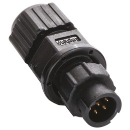 1 pcs - Amphenol Industrial Circular Connector, 6 Contacts, Panel Mount, Miniature Connector, Plug, Male, IP67, Ceres Series