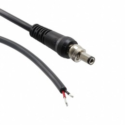 1 pcs : CA761K07984 - Cable Assembly 2.5mm ID, 5.5mm OD Plug, Thread Lock, to Wire Leads Round 6.6' (2.00m)