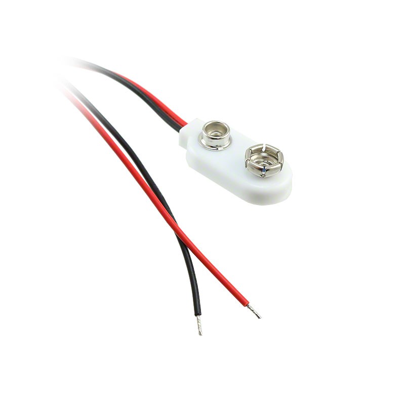 1 pcs : BS12I-MC - Battery Connector, Snap 9V 1 Cell Wire Leads - 12' (304.8mm)