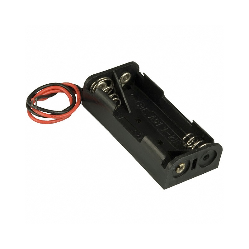 1 pcs : BC2AAAW - Battery Holder (Open) AAA 2 Cell Wire Leads - 6' (152.4mm)