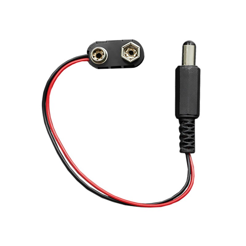 1 pcs : FIT0043 - Battery Connector, Snap 9V 1 Cell Barrel Plug, 2.1mm I.D. x 5.5mm O.D.