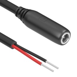 1 pcs : 10-02249 - Cable Assembly 1.35mm ID, 3.5mm OD Jack to Wire Leads Round 6.0' (1.83m)