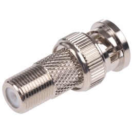 1 pcs - Telegartner Straight RF Adapter BNC Plug to Type F Socket