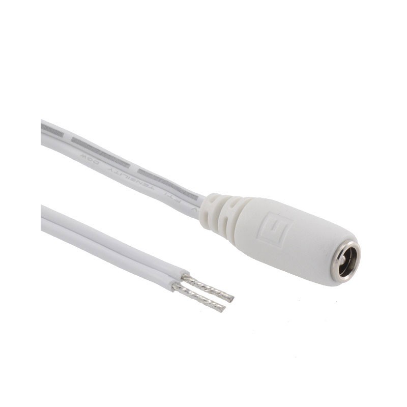 1 pcs : 10-01262 - Cable Assembly 2.1mm ID, 5.5mm OD Jack to Wire Leads Flat 6.0' (1.83m)