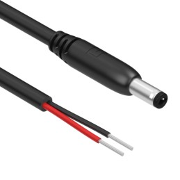 1 pcs : 10-02227 - Cable Assembly 2.5mm ID, 5.5mm OD Plug to Wire Leads Round 6.0' (1.83m)