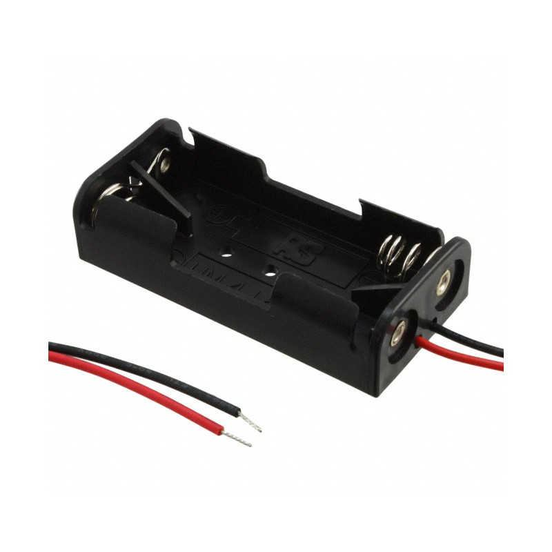 1 pcs : HH-3630 - Battery Holder (Open) AAA 2 Cell Wire Leads - 6' (152.4mm)