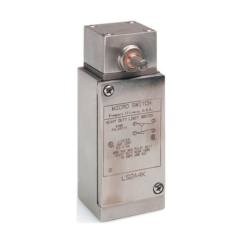 1 pcs - Honeywell HDLS Series Limit Switch, 2NO/2NC, DPDT, Stainless Steel Housing, 600V ac Max, 10A Max